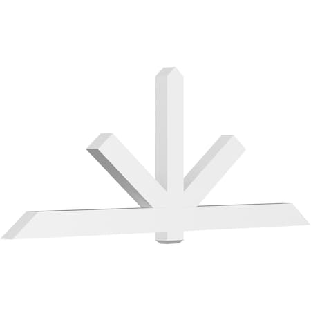 Ekena Millwork Kennewick Architectural Grade PVC Gable Bracket, 108"W x 40 1/2"H x 4"D x 6"F, 9/12 Pitch GBP108X41X0406KEN00